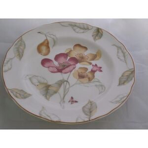 Charter Club Summer Grove Salad Plate Pear Blossom Flower w/ Butterfly‎
